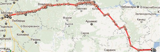 маршрут Москва-Ульяновск такси Москва-Ульяновск